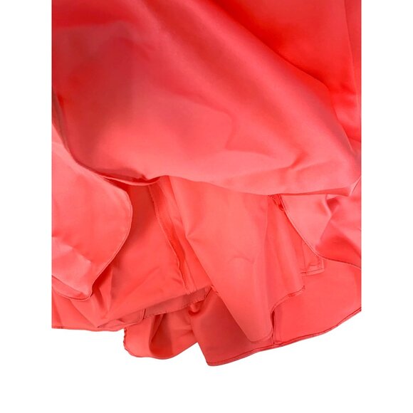 Alfred Angelo Coral Mermaid Bridesmaid Maxi Dress 14 Satin Sleeveless V-Neck - Picture 6 of 7